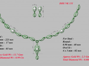 Necklace bulk 3dm 53 files ready to print part 01 3D 打印模型
