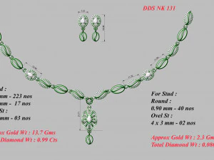 Necklace bulk 3dm 53 files ready to print part 01 3D Print Model