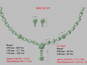 Necklace bulk 3dm 53 files ready to print part 01 3D 打印模型