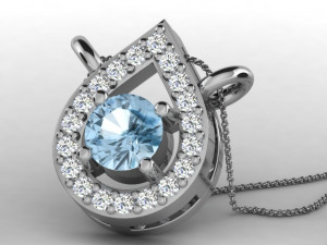 Colour stone engagement ring 15 cad files part 01 Modello di stampa 3D