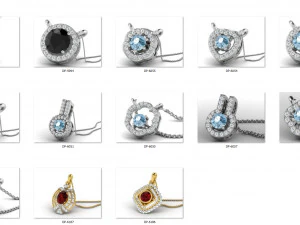 Kleursteen verlovingsring 15 CAD-bestanden deel 02 3D printmodel