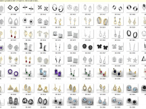 Earring bulk 3dm 50 files ready to print part 02 3D 프린트 모델