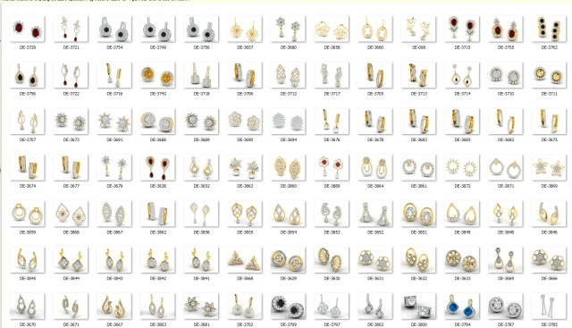 Earrings bulk 3dm 53 files ready to print part 04 3D प्रिंट मॉडल .c4d .max .obj .3ds .fbx .stl .blend 