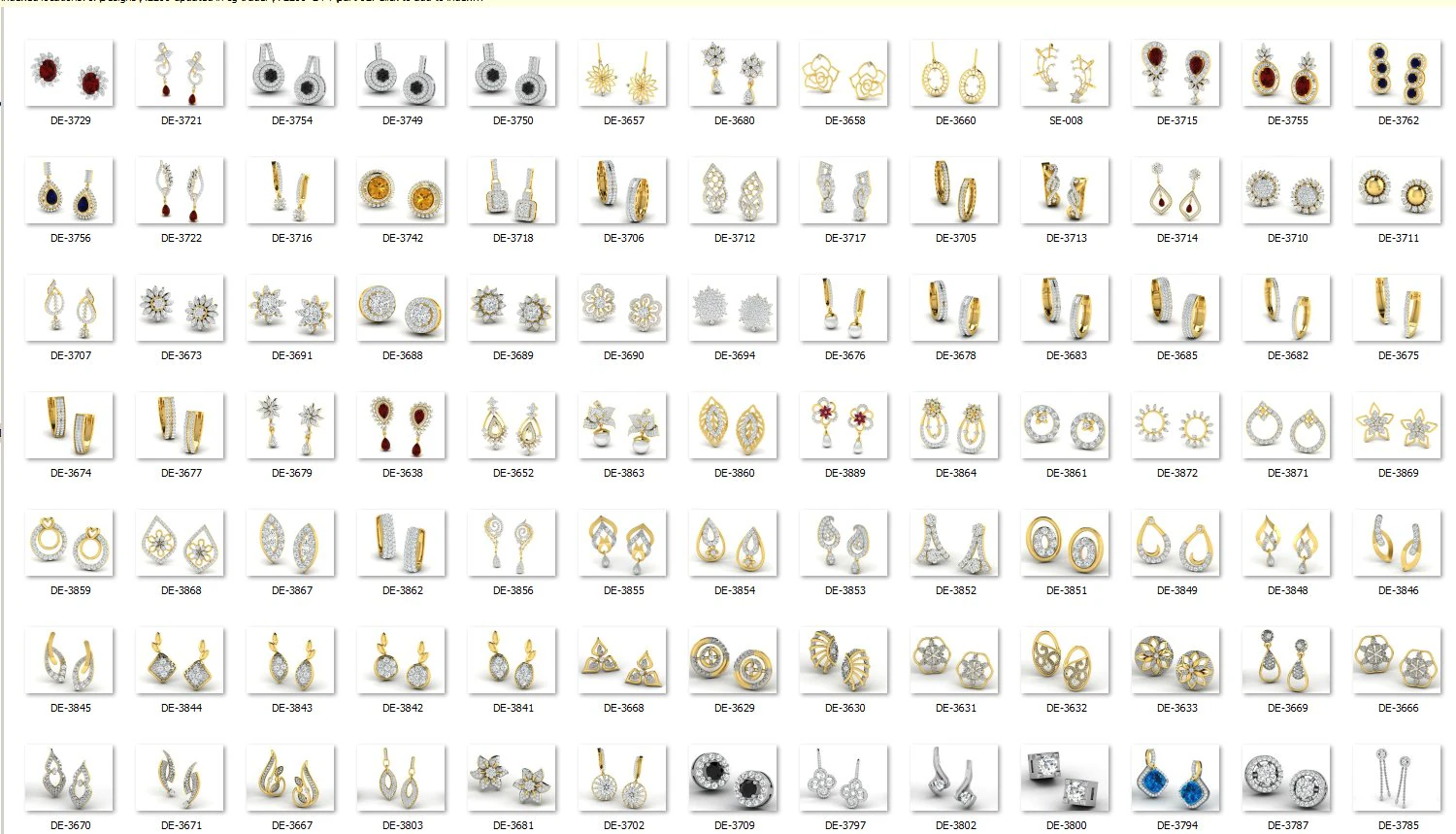 Earrings bulk 3dm 53 files ready to print part 04 3D Print Model .c4d .max .obj .3ds .fbx .stl .blend 