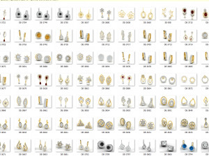 Earrings bulk 3dm 53 files ready to print part 04 3D 프린트 모델