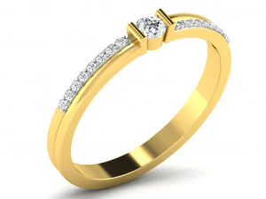 Engagement ring 3dm cad files 55 light weight 3D Print Model