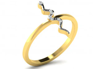 Engagement ring 3dm cad files 55 light weight part 02 3D Print Model