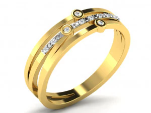Engagement ring 3dm cad files 55 light weight part 02 3D Print Model