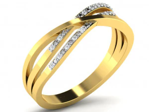 Engagement ring 3dm cad files 55 light weight part 02 3D Print Model