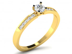 Engagement ring 3dm cad files 55 light weight part 02 3D Print Model