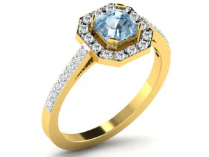 Engagement ring 3dm cad files 55 light weight part 02 3D Print Model