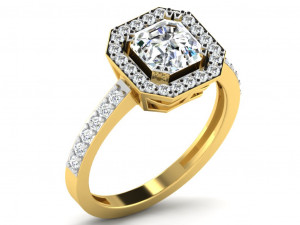 Engagement ring 3dm cad files 55 light weight part 02 3D Принт Модель