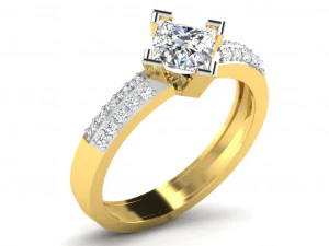 Engagement ring 3dm cad files 55 light weight part 02 3D Print Model