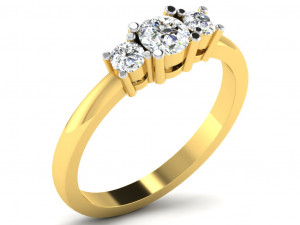 Engagement ring 3dm cad files 55 light weight part 02 3D Принт Модель