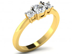 Engagement ring 3dm cad files 55 light weight part 02 3D Print Model