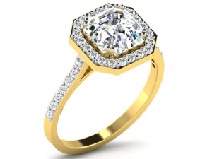 Engagement ring 3dm cad files 55 light weight part 02 3D Print Model