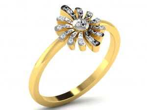 Engagement ring 3dm cad files 55 light weight part 02 3D Print Model