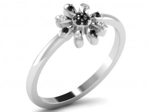 Engagement ring 3dm cad files 55 light weight part 02 3D Print Model