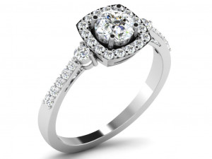 Engagement ring 3dm cad files 55 light weight part 02 3D Принт Модель