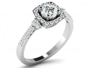 Engagement ring 3dm cad files 55 light weight part 02 3D Print Model