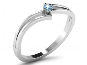 Engagement ring 3dm cad files 55 light weight part 03 3D Print Model