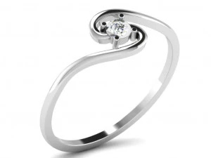 Engagement ring 3dm cad files 55 light weight part 03 3D Print Model