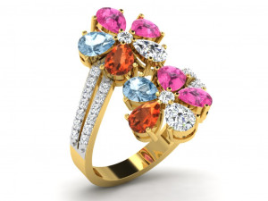 Engagement ring 3dm cad files 55 light weight part 03 3D 프린트 모델