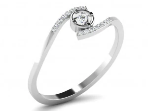 Engagement ring 3dm cad files 55 light weight part 04 3D Print Model