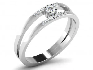 Engagement ring 3dm cad files 55 light weight part 04 3D Print Model