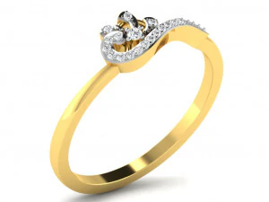 Engagement ring 3dm cad files 55 light weight part 04 3D Print Model