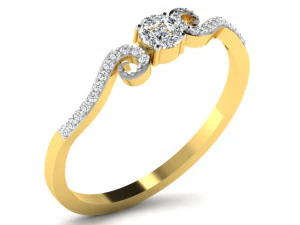 Engagement ring 3dm cad files 55 light weight part 04 3D Print Model