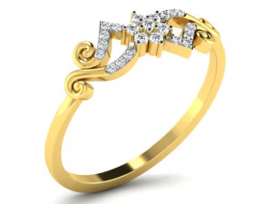 Engagement ring 3dm cad files 55 light weight part 04 3D Print Model