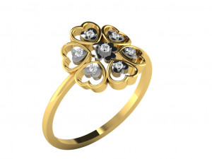 Engagement ring 3dm cad files 55 light weight part 05 Modello di stampa 3D