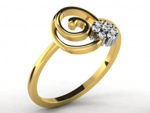 Engagement ring 3dm cad files 55 light weight part 05 Modello di stampa 3D