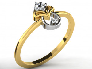 Engagement ring 3dm cad files 55 light weight part 05 Modello di stampa 3D