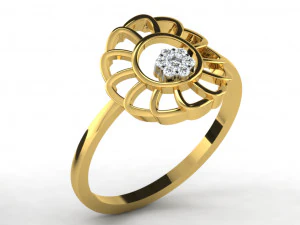 Engagement ring 3dm cad files 55 light weight part 05 3D Print Model