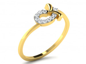 Engagement ring 3dm cad files 55 light weight part 05 Modello di stampa 3D