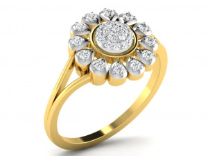 Engagement ring 3dm cad files 55 light weight part 06 3D Принт Модель