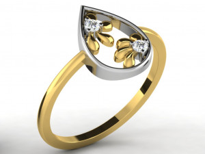 Engagement ring 3dm cad files 55 light weight part 06 3D Принт Модель