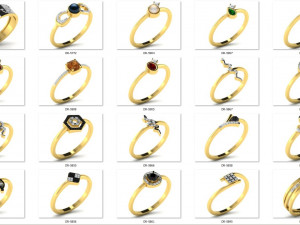 Engagement ring 3dm cad files 55 light weight part 07 3D Принт Модель