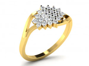 Engagement ring 3dm cad files 55 light weight part 07 3D Print Model
