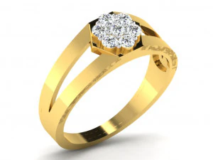 Engagement ring 3dm cad files 55 light weight part 07 3D Print Model