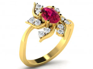Engagement ring 3dm cad files 55 light weight part 07 3D Print Model