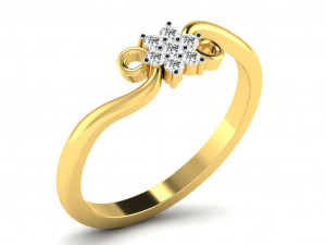 Engagement ring 3dm cad files 55 light weight part 07 3D Druckmodell