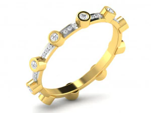 Engagement ring 3dm cad files 55 light weight part 07 3D Print Model
