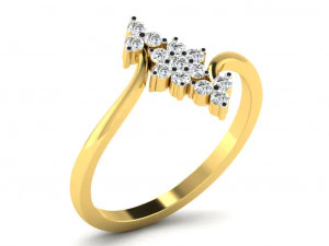 Engagement ring 3dm cad files 55 light weight part 07 3D Print Model