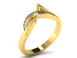 Engagement ring 3dm cad files 55 light weight part 07 3D Print Model