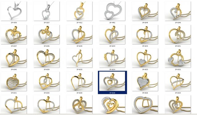 Heart pendents 43 3dm cad files 3D Принт Модель .c4d .max .obj .3ds .fbx .stl .blend 
