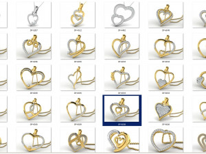 Heart pendents 43 3dm cad files 3D Print Model