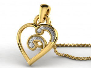 Heart pendents 43 3dm cad files 3D Принт Модель